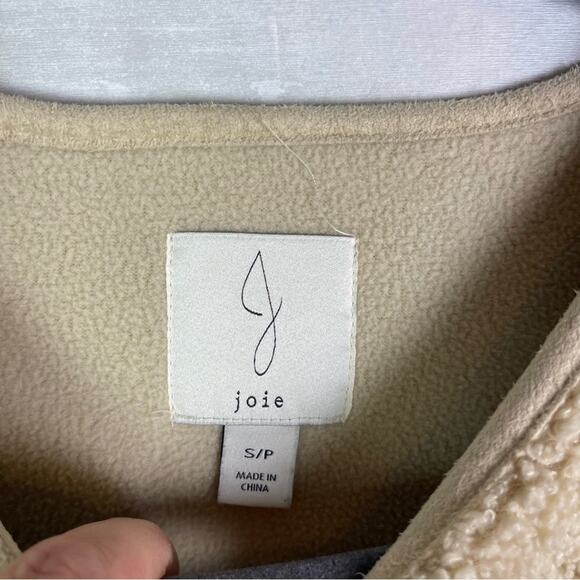Joie Sherpa Teddy Jacket Size Small Tan - Picture 4 of 5